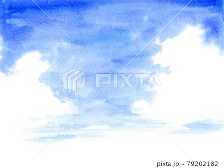 アナログ水彩夏の青空 79202182
