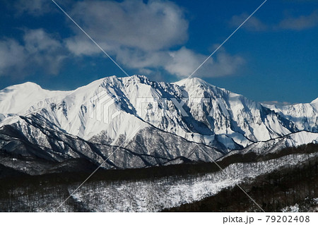 厳冬期の谷川岳連峰 谷川岳と一ノ倉沢遠景 川場スキー場からの絶景 厳冬期の谷川岳連峰 谷川岳と一ノ倉沢遠景 川場スキー場からの絶景 79202408