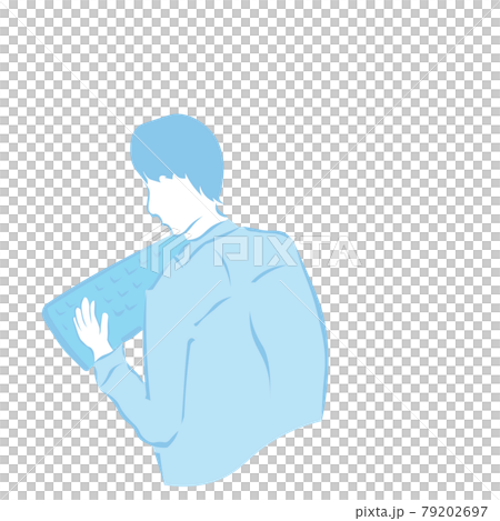 キーボードによる入力する人イラスト 79202697