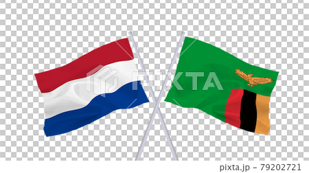 Zambian and Dutch flags Zambian and Dutch flags 79202721