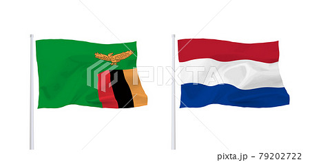 ザンビアとオランダの国旗