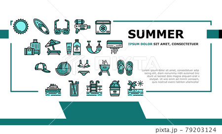 Summer Vacation Travel Landing Header Vector Summer Vacation Travel Landing Header Vector 79203124