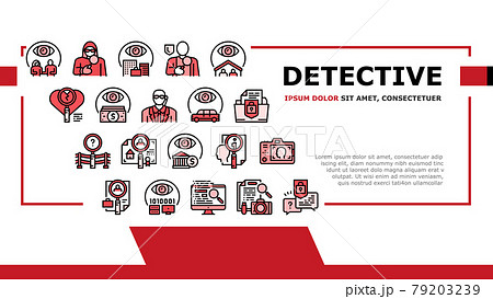 Private Detective Landing Header Vector 79203239