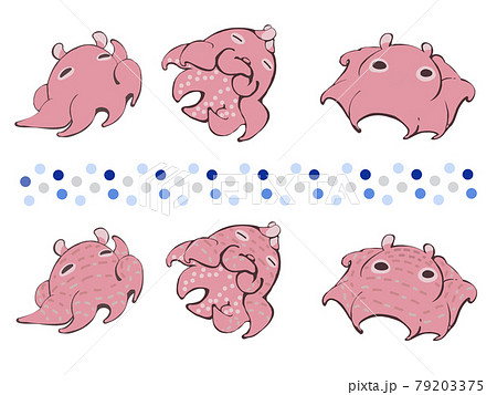 ごきげんなメンダコのイラスト素材