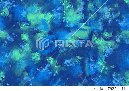 タイダイ染め布風、継ぎ目なしの青と緑の油彩絵の具模様 タイダイ染め布風、継ぎ目なしの青と緑の油彩絵の具模様 79204151