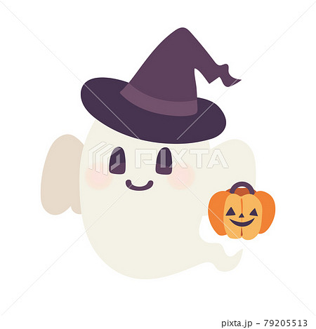 ハロウィンのお化けのイラストのイラスト素材