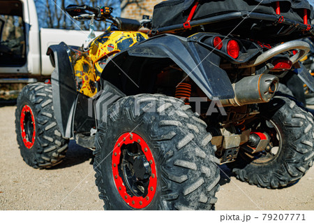 Details of Atv quad bike close up 79207771