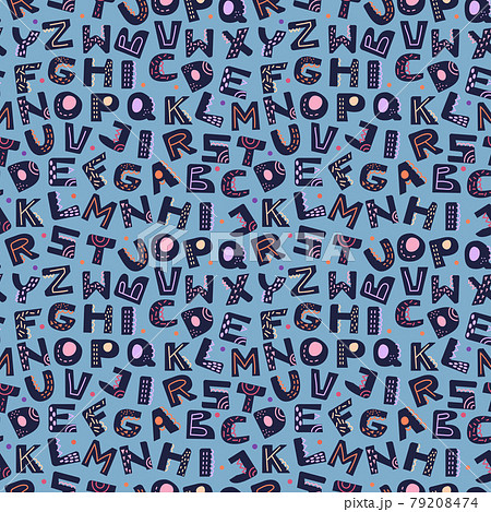 latin alphabet seamless pattern. 79208474