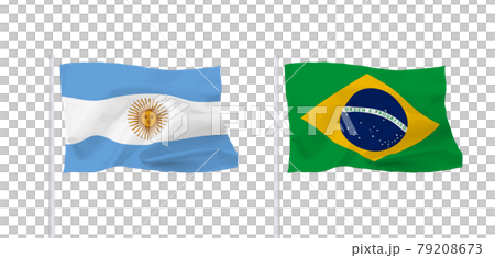 Brazil and Argentina flags 79208673