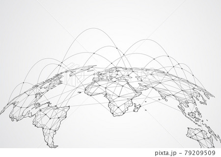 Global network connection. World map point and line composition concept of global business. Vector Illustration Global network connection. World map point and line composition concept of global business. Vector Illustration 79209509