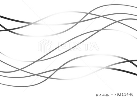 波模様の背景　長方形　シルバーライン 79211446