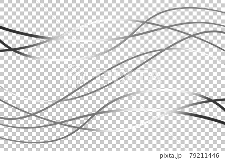 波模様の背景　長方形　シルバーライン 79211446