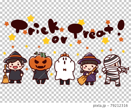 ハロウィンと仮装した子供 ハロウィンと仮装した子供 79212316