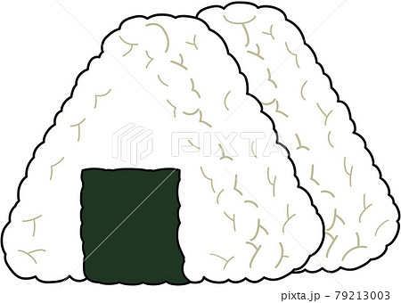 おにぎりのイラスト 二個 のイラスト素材