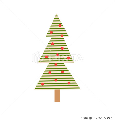 Hand drawing fir tree, Christmas ornaments, stars and snowflakes. Holiday poster with Christmas symbols. 79215397