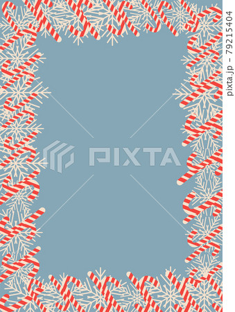 Fabulous winter.illustration of Christmas plants frame. Drawing for a postcard, poster 79215404