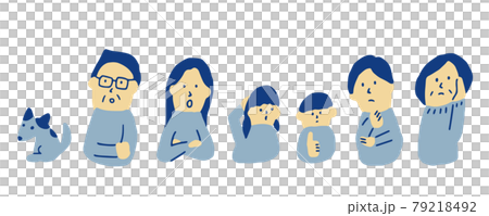 それぞれに悩みを抱える家族 79218492
