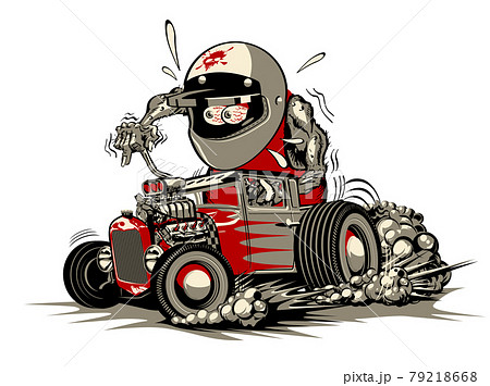 Cartoon retro rat rod 79218668