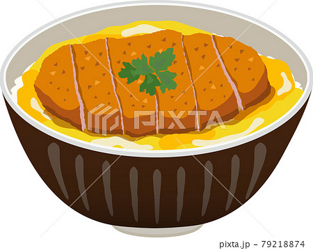 カツ丼のイラスト素材