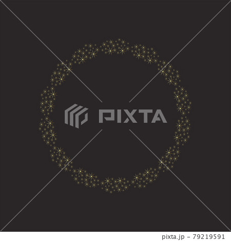 Frame made of stars, golden glowing on a dark background. Shiny frame with glowing Frame made of stars, golden glowing on a dark background. Shiny frame with glowing 79219591