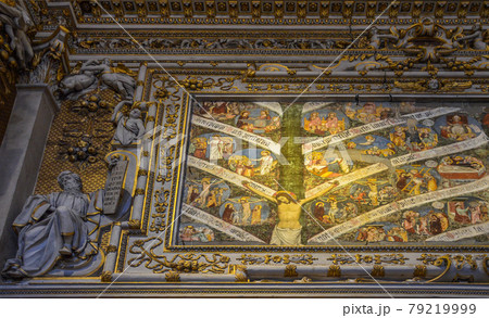 Bergamo/Italy - July 15, 2016: Interior of Basilica di Santa Maria Maggiore (Saint Mary Major) in Upper City of Bergamo, famous tourist destination in Lombardy, Italy. 79219999