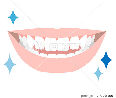 白い綺麗な歯のイラスト素材 白い綺麗な歯のイラスト素材