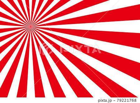 紅白放射状のタイトル素材 79221768