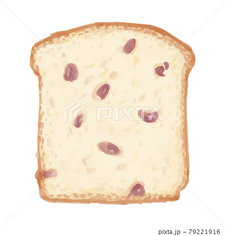 レーズンパン 水彩絵具風 リアルなイラストのイラスト素材