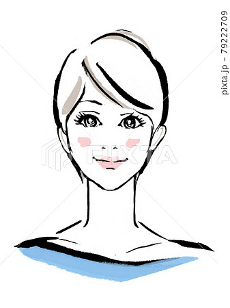 ショートカットの女性 79222709