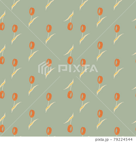 Pale tones seamless pattern with orange random...のイラスト素材 [79224544] - PIXTA