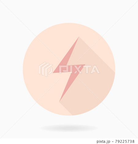 Modern Vector Pink Icon With Lightning in the Circle Modern Vector Pink Icon With Lightning in the Circle 79225738