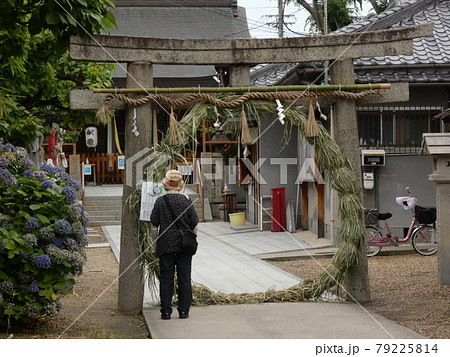 夏越の大祓いの茅の輪くぐり・堤根神社 夏越の大祓いの茅の輪くぐり・堤根神社 79225814