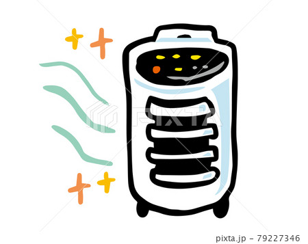 シンプルなデフォルメタッチの冷風機のイラスト シンプルなデフォルメタッチの冷風機のイラスト 79227346