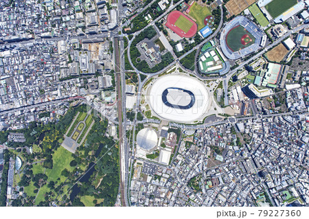 国立競技場周辺真俯瞰・空撮・2021撮影 79227360
