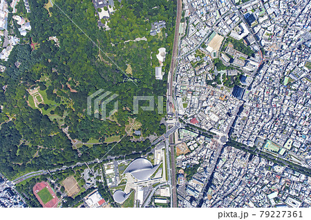 原宿上空真俯瞰・空撮・2021撮影 79227361