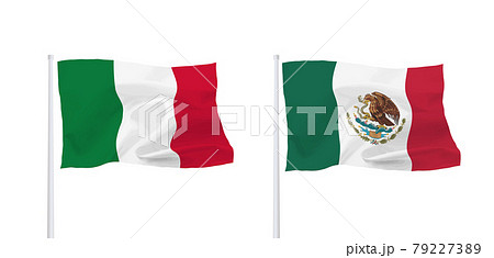 メキシコとイタリアの国旗