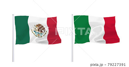 メキシコとイタリアの国旗のイラスト素材 79227391 Pixta