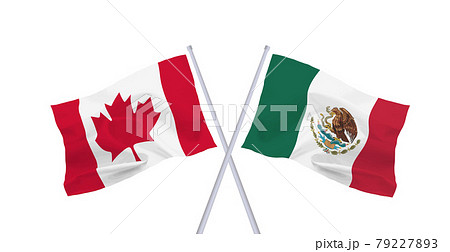 メキシコとカナダの国旗