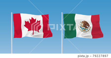 メキシコとカナダの国旗 79227897