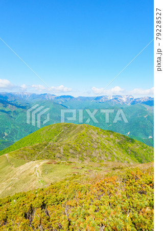 平標山・仙ノ倉山登山:松手山コースの風景(苗場方面) 平標山・仙ノ倉山登山:松手山コースの風景(苗場方面) 79228527