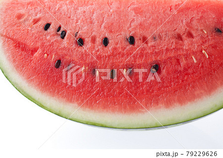 スイカ　　カット　白バック　 79229626