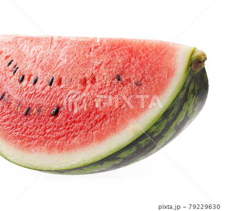 スイカ　　カット　白バック　 79229630