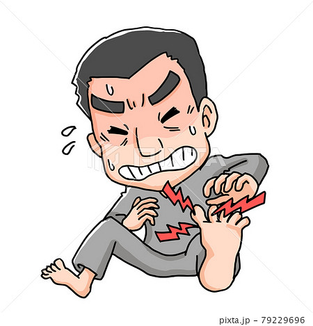 痛風の痛みに苦しむ男性 79229696
