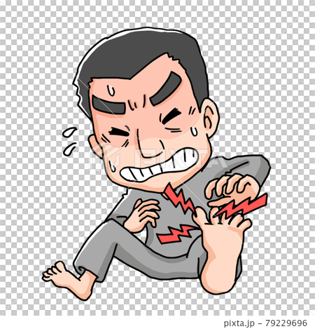 痛風の痛みに苦しむ男性 79229696