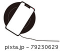 充電中のスマートフォン 79230629
