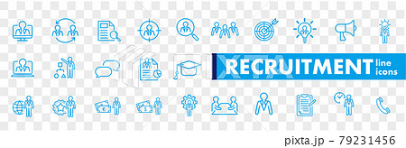 Set of recruitment vector Outline  79231456