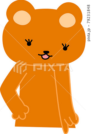 指をさして案内する可愛いクマのイラスト 指をさして案内する可愛いクマのイラスト 79231848