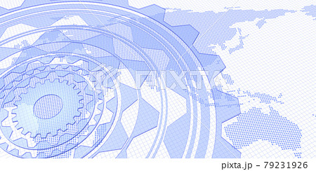 抽象的 未来的 技術 世界地図 ビジネスの背景のイラスト素材