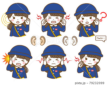 耳に異常がある幼稚園女児 耳に異常がある幼稚園女児 79232099