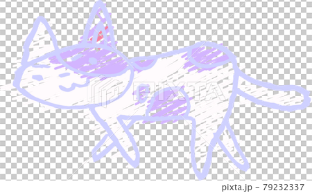 可愛的貓孩子塗鴉 可愛的貓孩子塗鴉 79232337